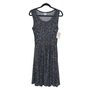 LuLaRoe Nicki Dress S Pockets Black Sleeveless A Line Knit Stretch Comfortable